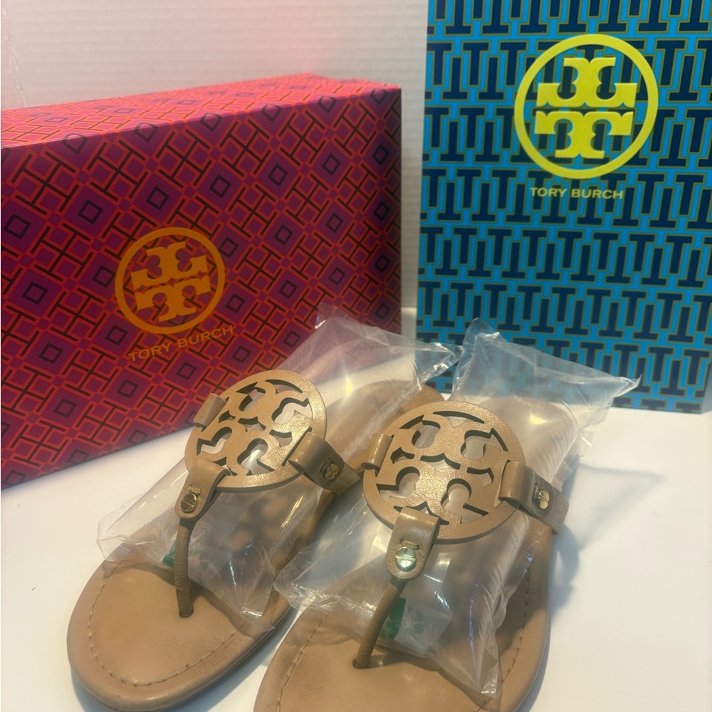 Tory Burch Miller Tan Sandals